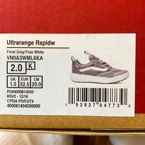 Kids grey vans ultra range never worn brand new